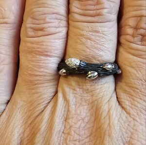 Stephen Dweck Diamonds Fortuna Black Single Branch Sterling Silver